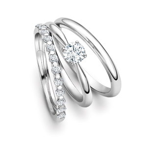 Platinum engagement rings and wedding bands